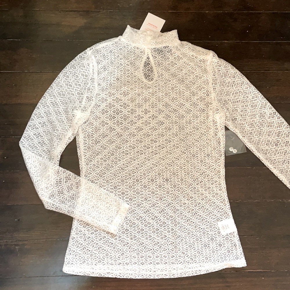 NWT ModCloth Lace Mock Neck